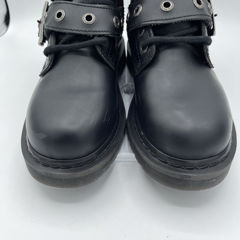 DEMONIA Bolt 250 Goth Combat Biker Ankle Boots Black Matte Men 6 Women's 8 - Picture 5 of 7